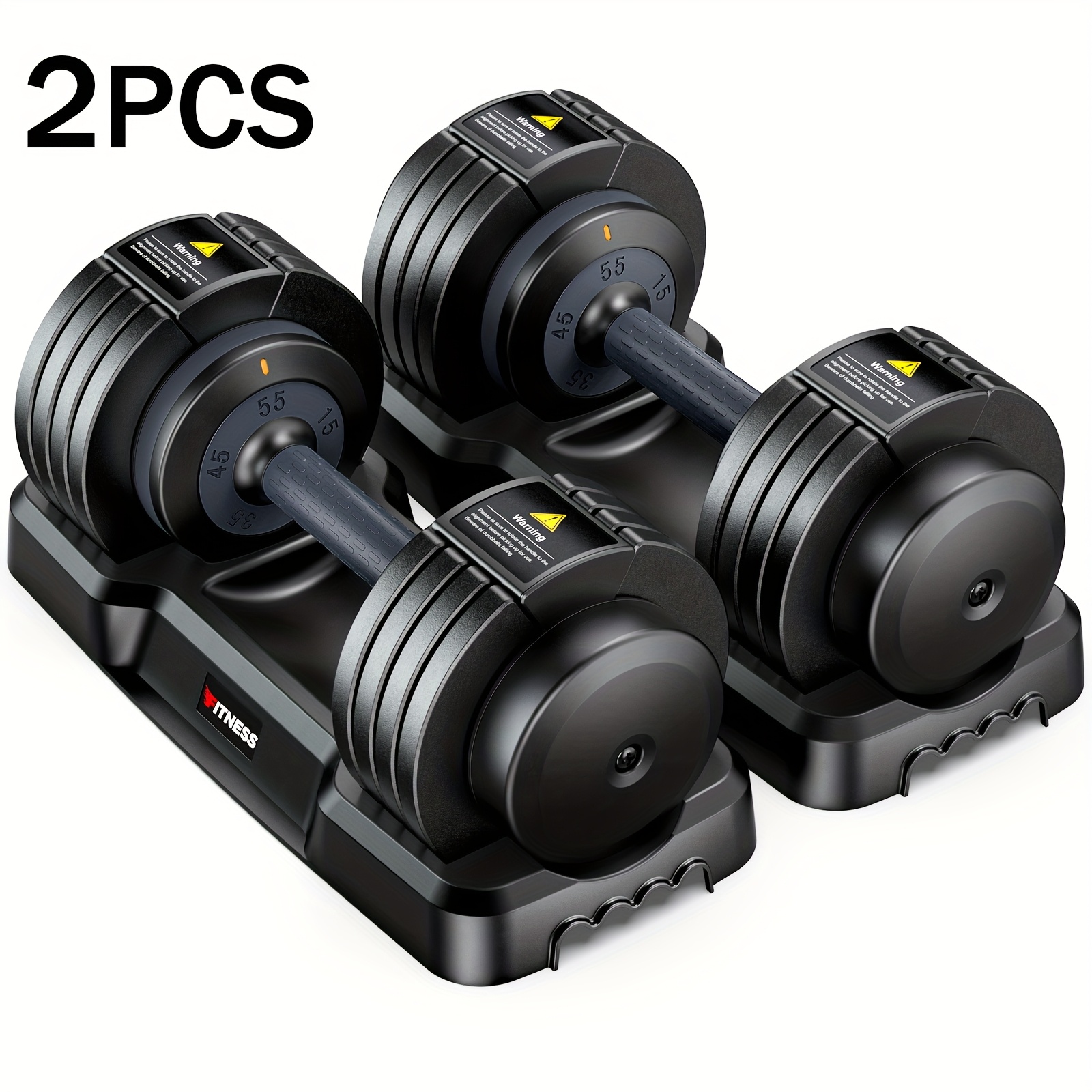 Home Gym Full Setup - 25/55 Lbs Pair Adjustable Dumbbells Set,