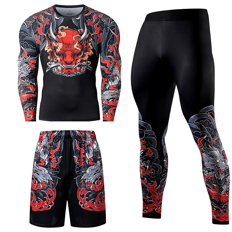 Home Gym Leg Press - 2/3PCS Men Jiu jitsu Tracksuit Compression