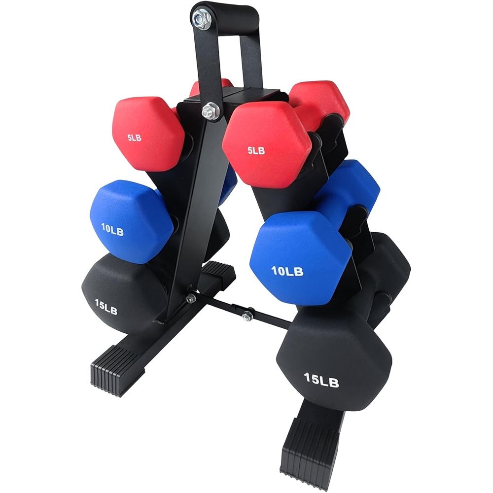 Home Gym Dumbbell Workout - Pair of Neoprene Coated Dumbbells for
