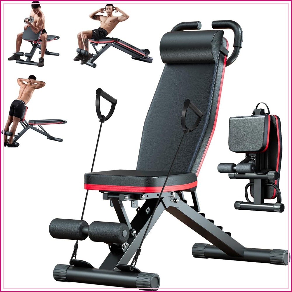 Home Gym With Leg Press - 2026 Adjustable Weight Bench, Foldable Incline