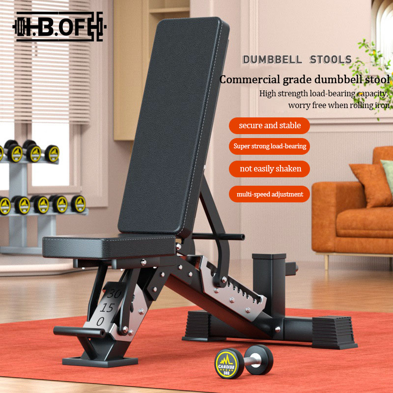 Home Gym Dumbbell Workout - Adjustable Multifunctional Dumbbell Stool Professional Fitness
