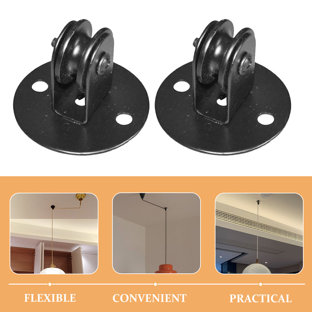 2Pcs Iron Ceiling Pulley Mount - Cable Pulley System のレビューと価格