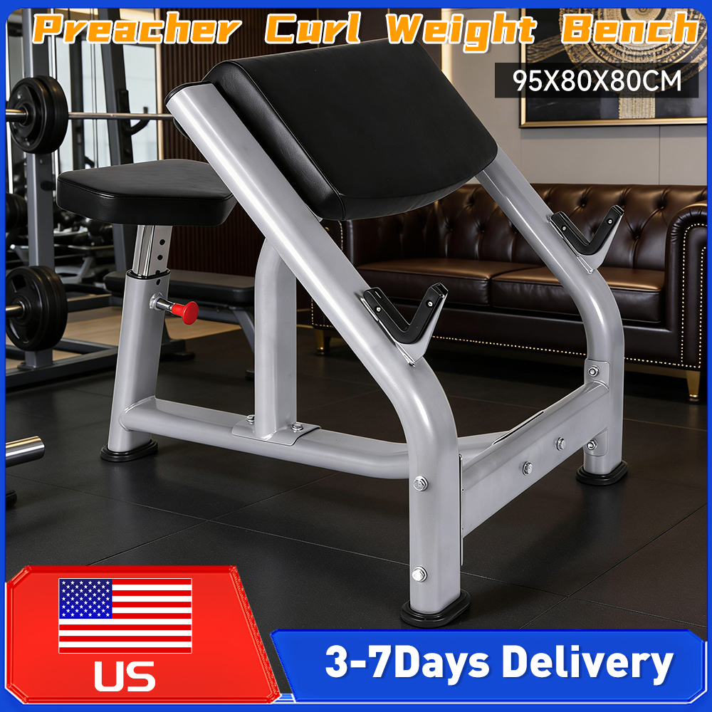Adjustable Preacher Curl Bench - Home Gym Dumbbell Workout のレビューと価格