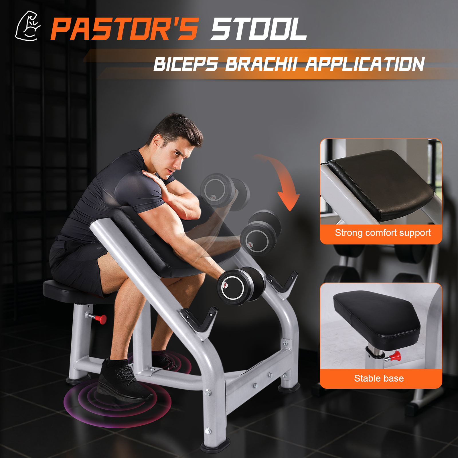 Adjustable Preacher Curl Bench - Home Gym Dumbbell Workout のレビューと価格