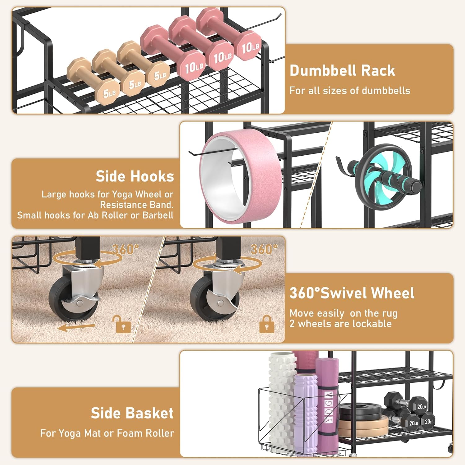 Home Gym Storage, No Material  - Home Gym Dumbbell Workout のレビューと価格