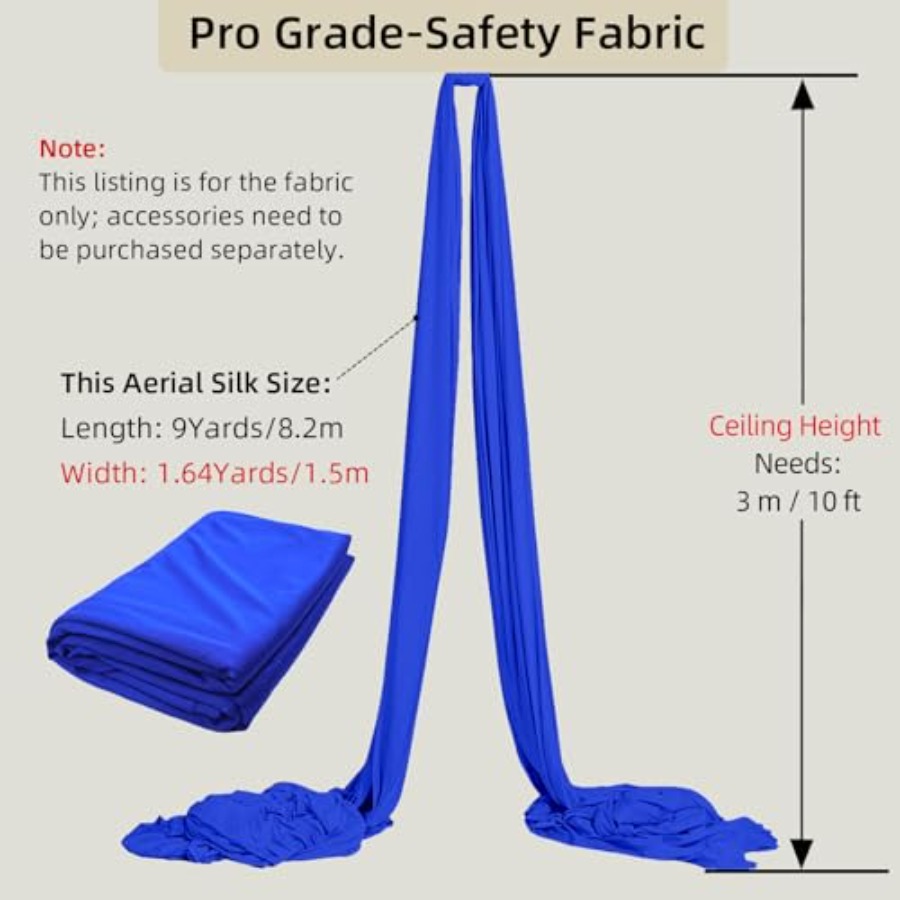 Aerial Silks Fabric 9 Yards 8. - Yoga Trapeze Swing のレビューと価格
