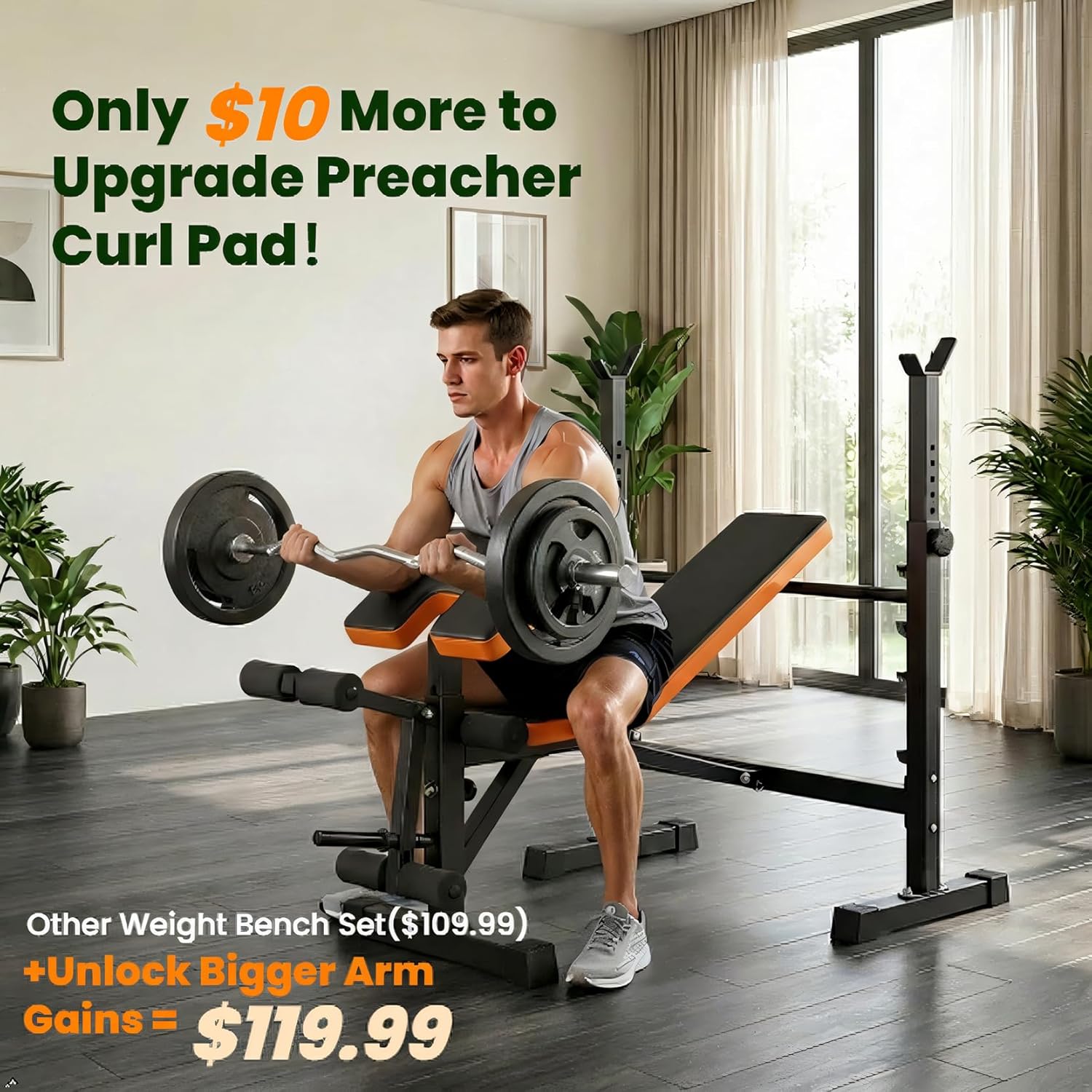 6-in-1 Adjustable Weight Bench - Home Gym Full Setup のレビューと価格