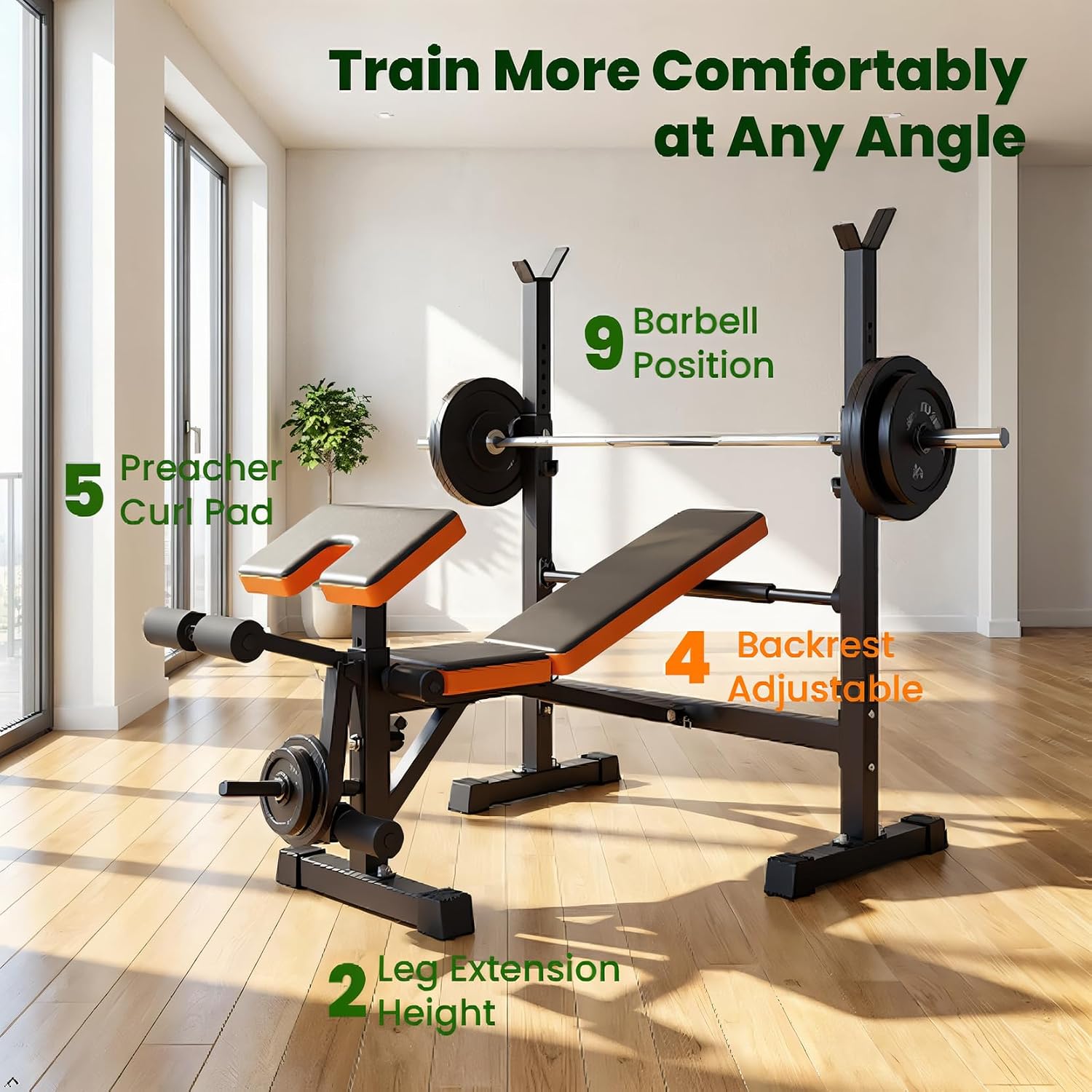 6-in-1 Adjustable Weight Bench - Home Gym Full Setup のレビューと価格
