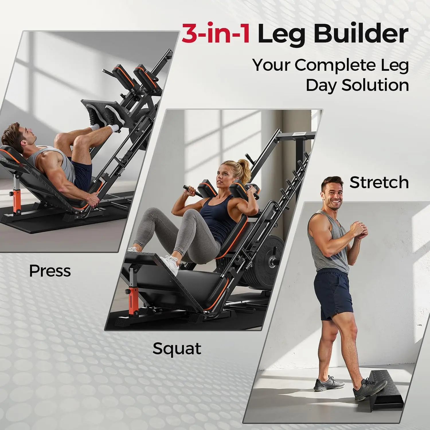3‑in‑1 Leg Press Hack Squat Ma - Home Gym With Leg Press のレビューと価格