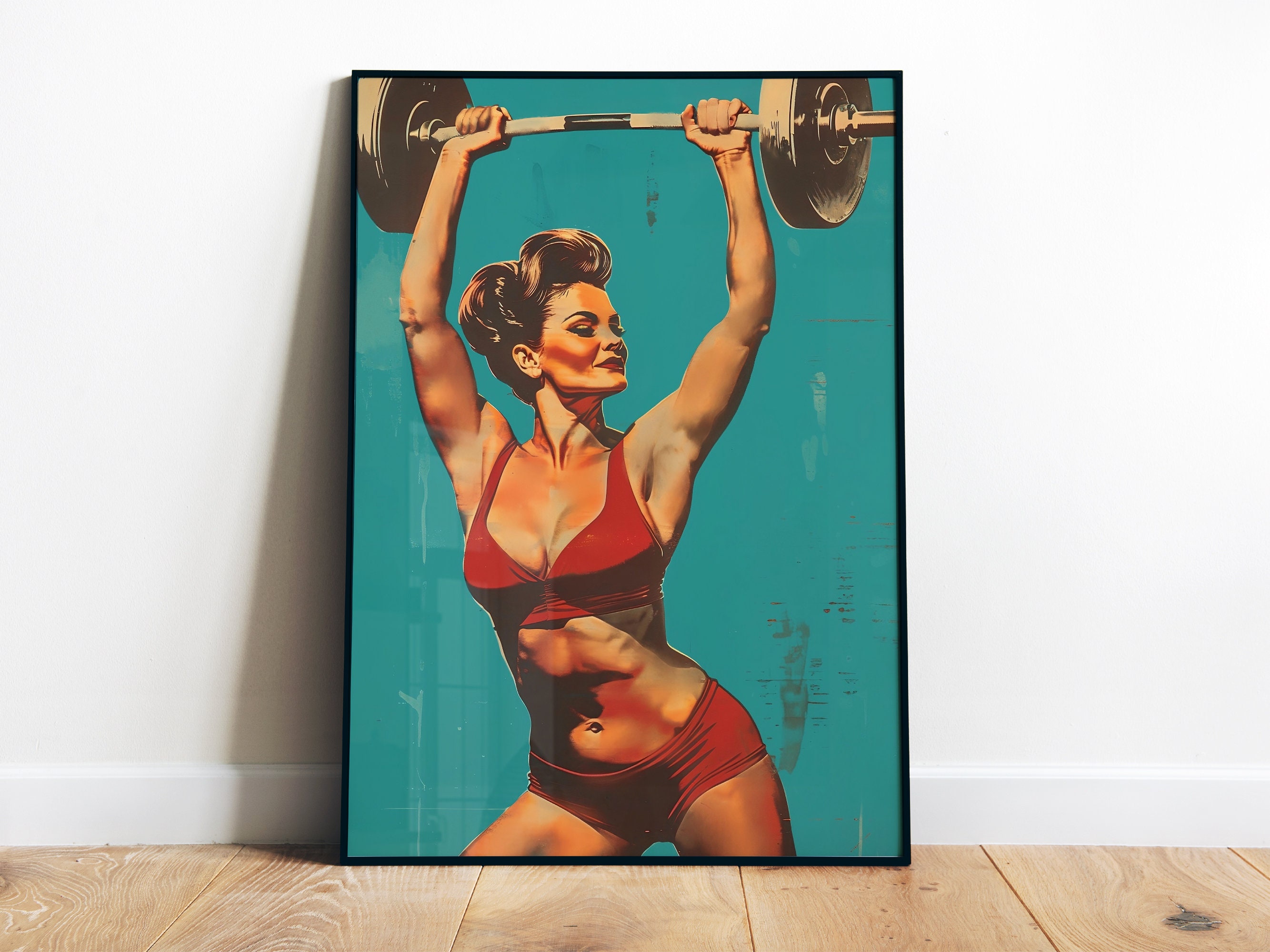 Retro Gym Bodybuilder Muscular - Home Gym Dumbbell Workout のレビューと価格