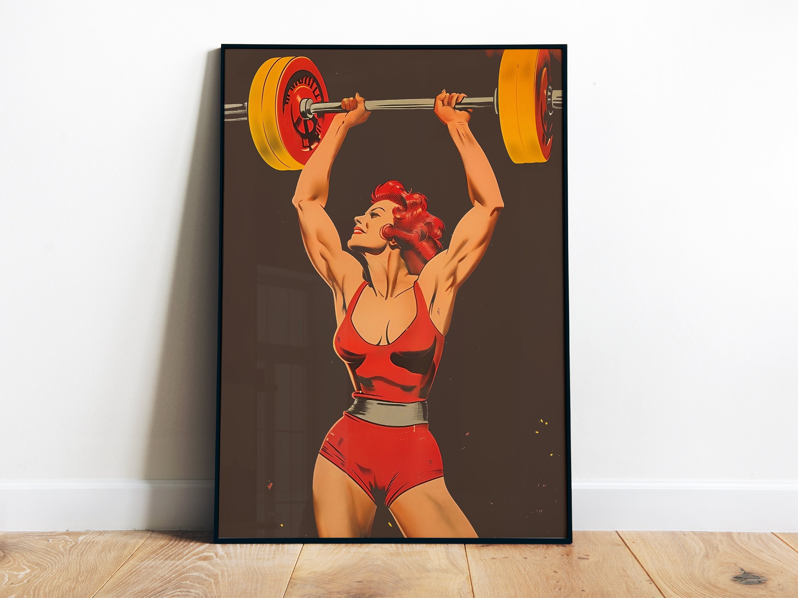 Retro Gym Bodybuilder Muscular - Home Gym Dumbbell Workout のレビューと価格