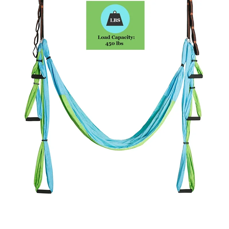 6 Handles Aerial Yoga Hammock  - Yoga Trapeze Swing のレビューと価格