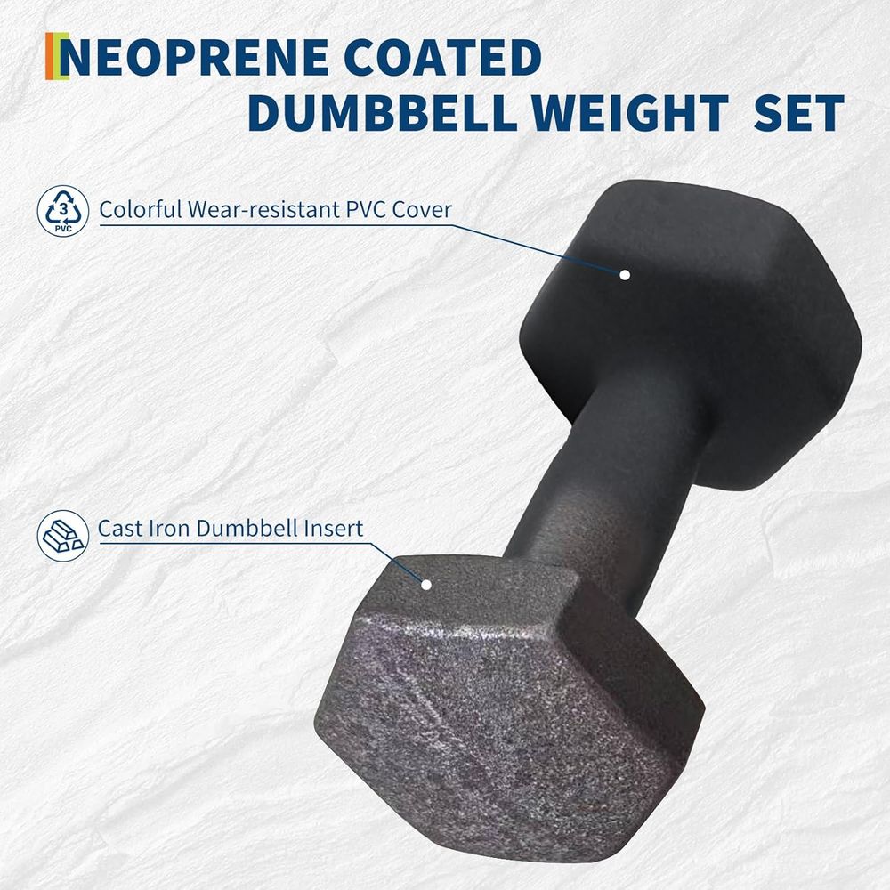 Pair of Neoprene Coated Dumbbe - Home Gym Dumbbell Workout のレビューと価格