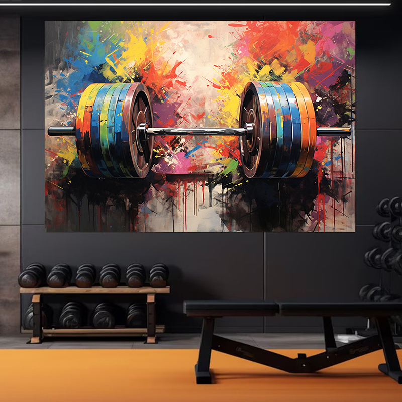 Graffiti Barbell Girl with Dum - Home Gym Dumbbell Workout のレビューと価格
