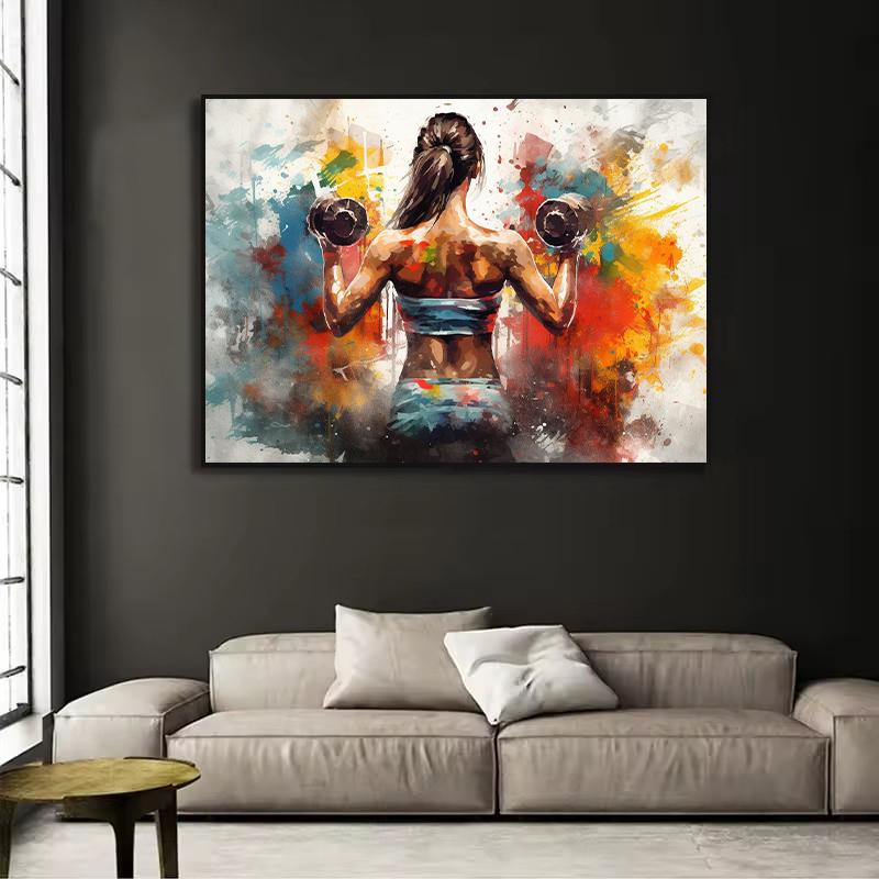 Graffiti Barbell Girl with Dum - Home Gym Dumbbell Workout のレビューと価格