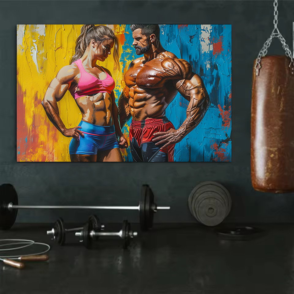 Graffiti Barbell Girl with Dum - Home Gym Dumbbell Workout のレビューと価格