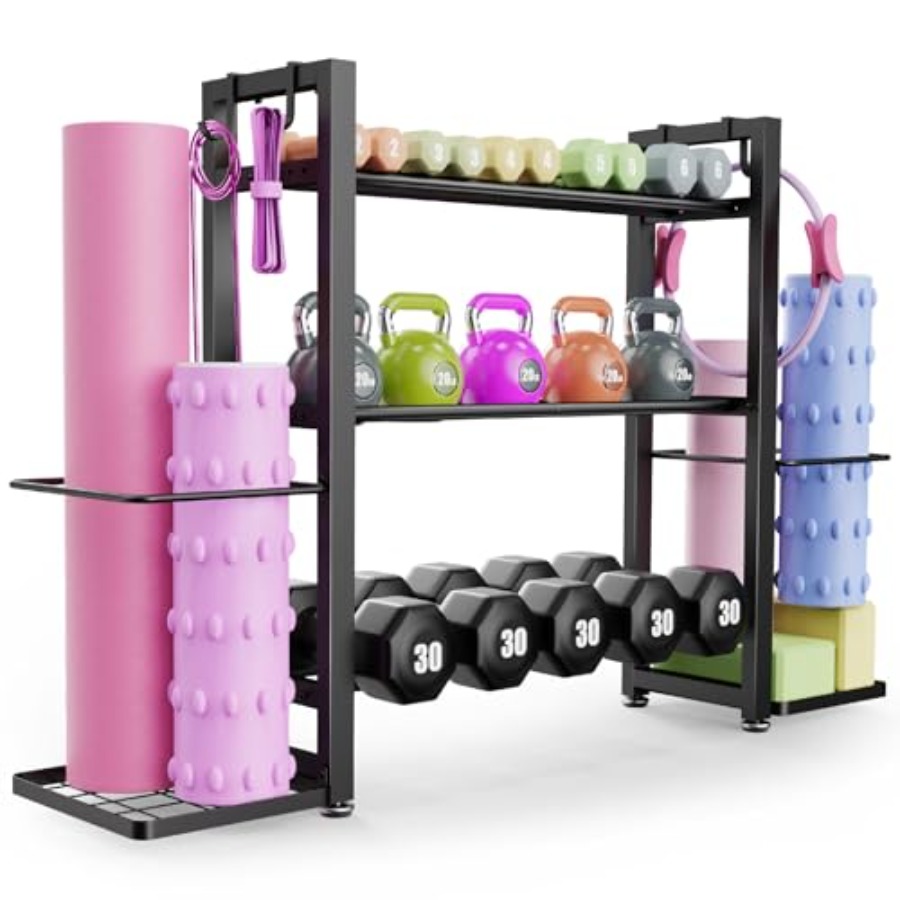 3-Tier Adjustable Dumbbell Rac - Home Gym Dumbbell Workout のレビューと価格