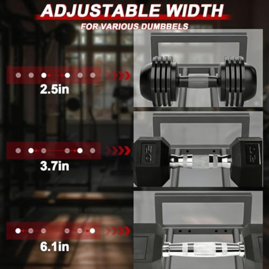 3-Tier Adjustable Dumbbell Rac - Home Gym Dumbbell Workout のレビューと価格