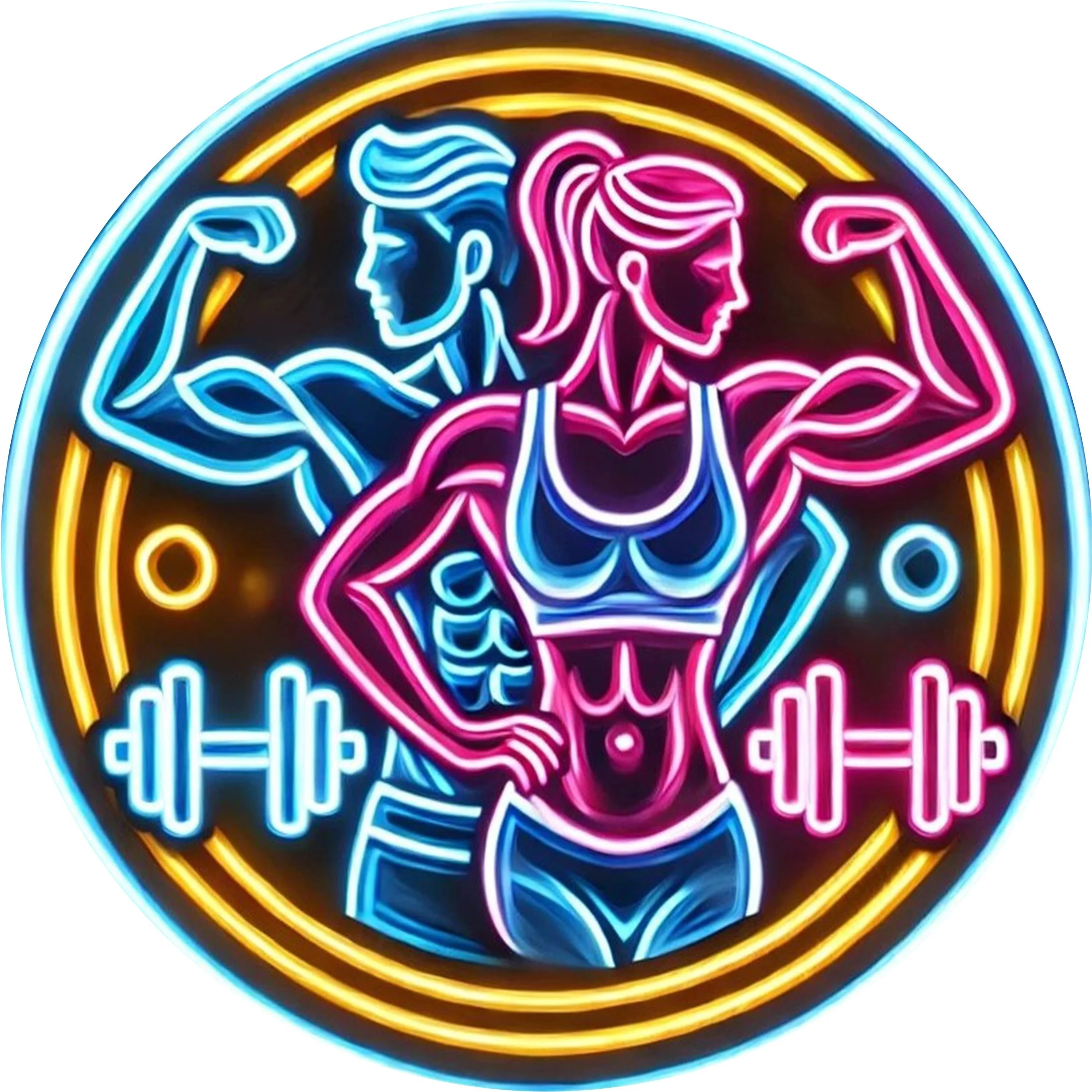 2D Metal Sign Fitness Gym Neon - Home Gym Dumbbell Workout のレビューと価格