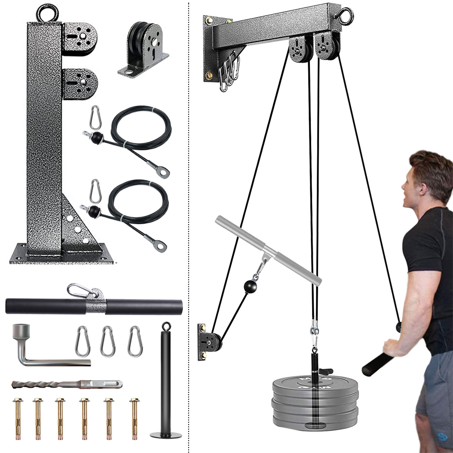 Fitness Wall Mounted Pulley Sy - Cable Pulley System のレビューと価格