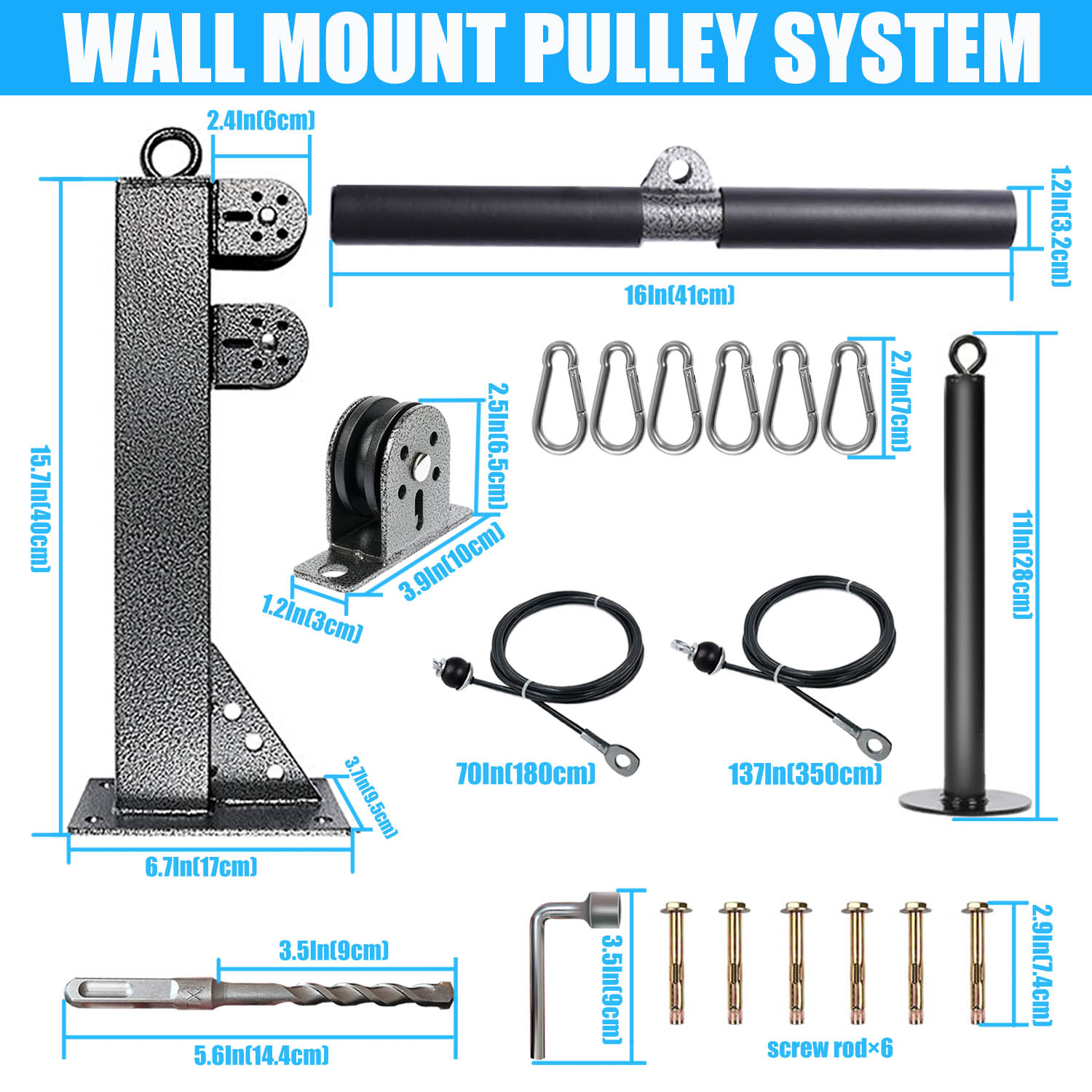 Fitness Wall Mounted Pulley Sy - Cable Pulley System のレビューと価格