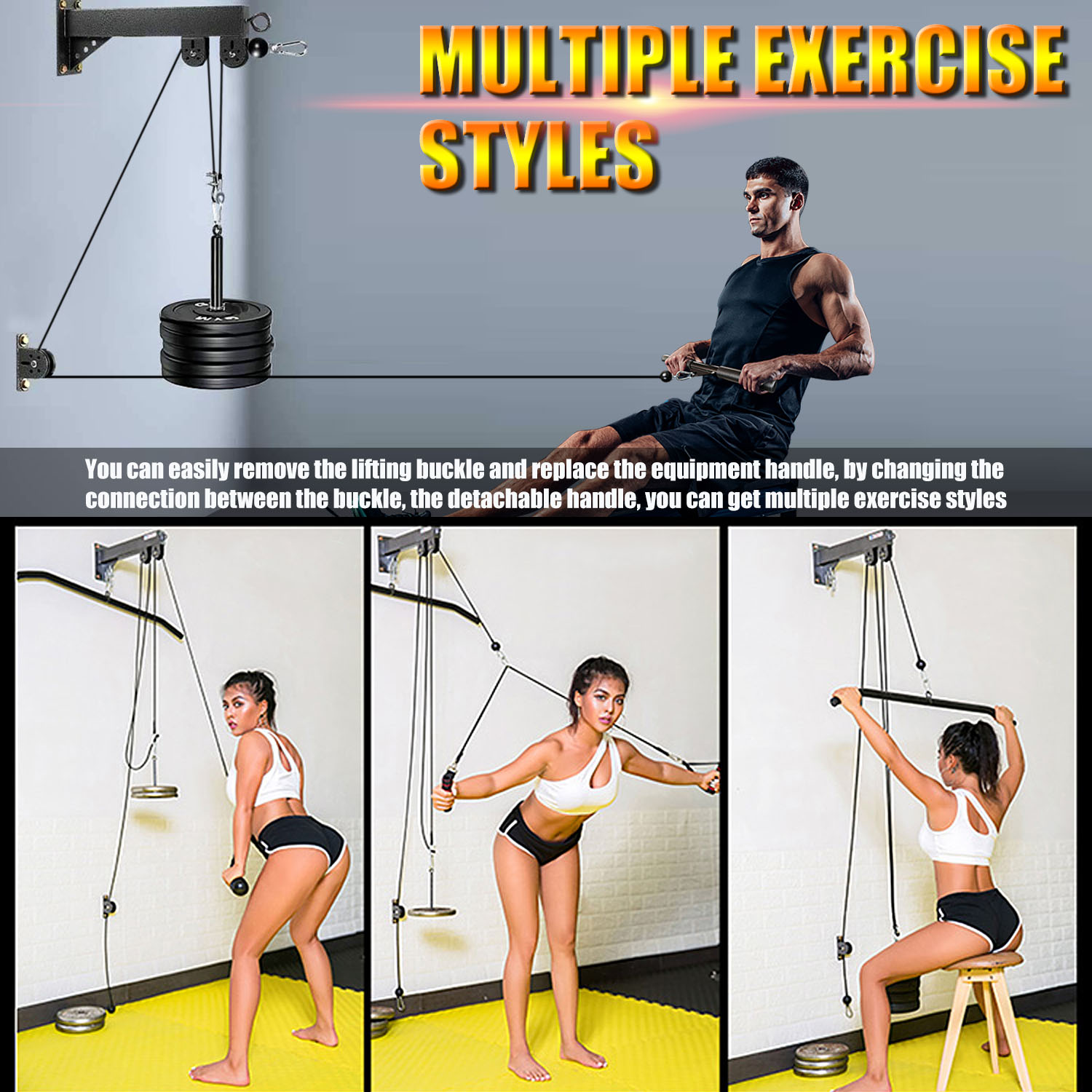 Fitness Wall Mounted Pulley Sy - Cable Pulley System のレビューと価格