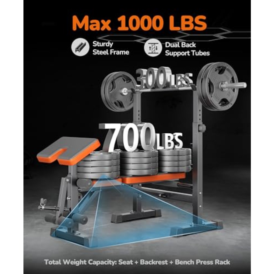 6 in 1 Adjustable Weight Bench - Home Gym With Leg Press のレビューと価格