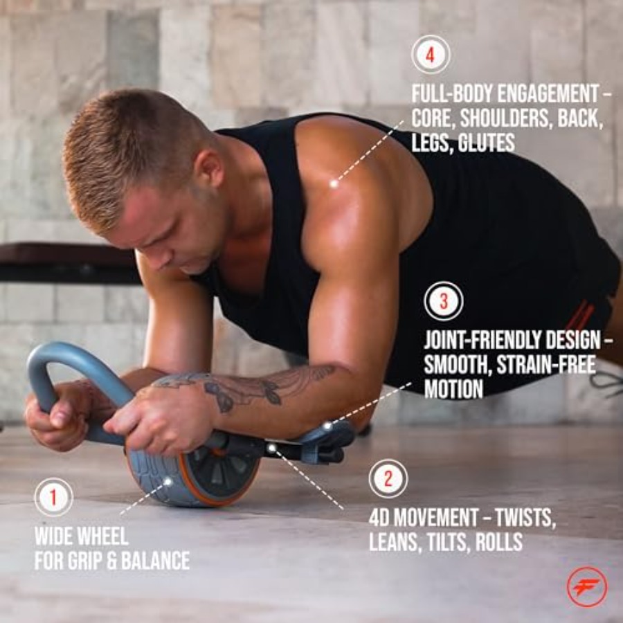 CoreFlex4D Ab Roller Wheel wit - Home Gym Equipment のレビューと価格