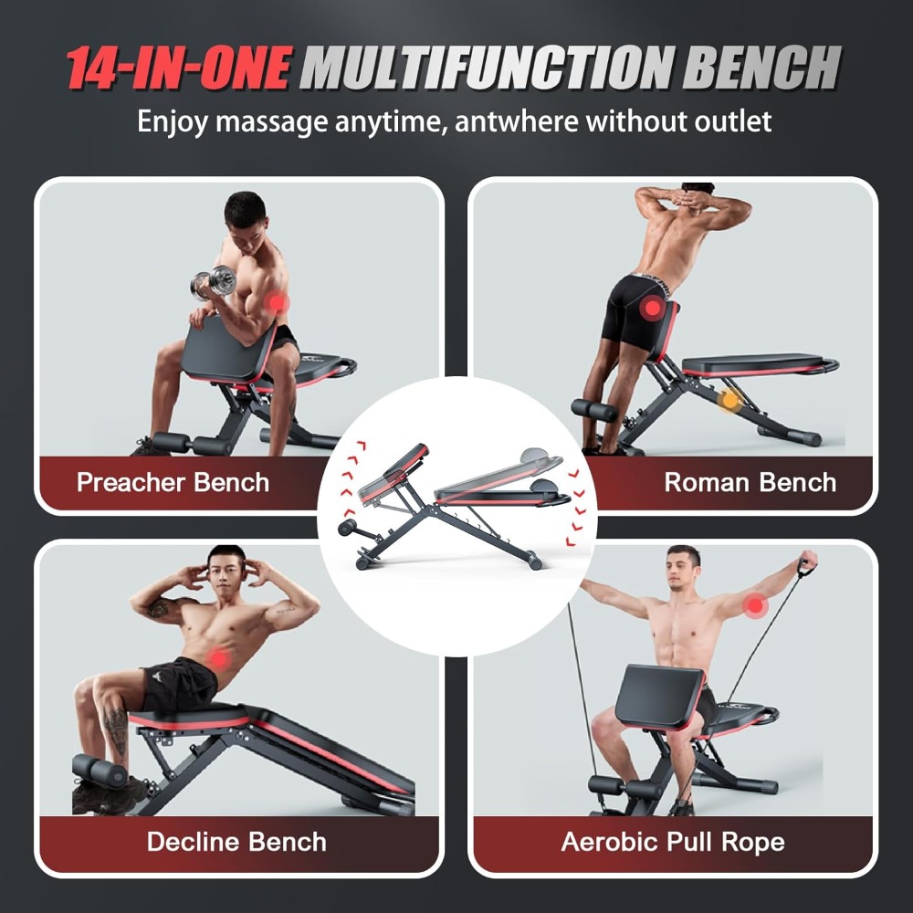 2026 Adjustable Weight Bench,  - Home Gym With Leg Press のレビューと価格