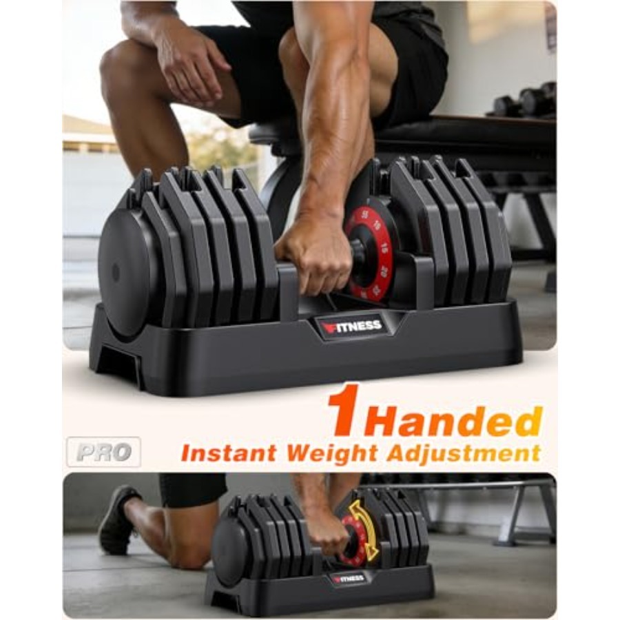 Adjustable Dumbbells Set of 2, - Home Gym Dumbbell Workout のレビューと価格