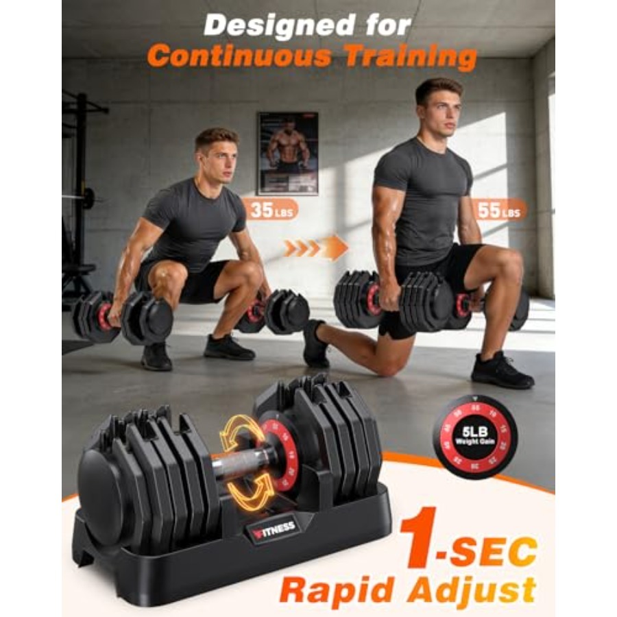 Adjustable Dumbbells Set of 2, - Home Gym Dumbbell Workout のレビューと価格