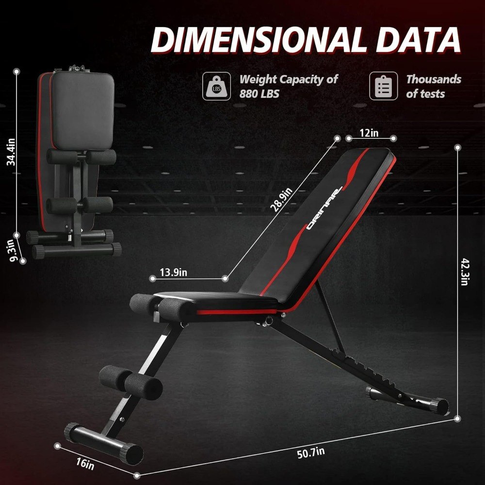 Orinar Adjustable Weight Bench - Home Gym Full Setup のレビューと価格
