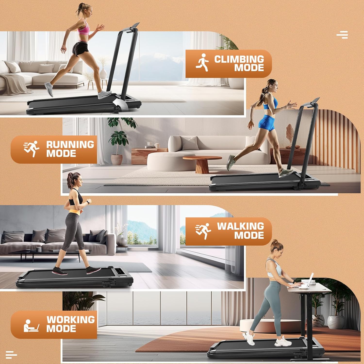 4 in 1 Under Desk Treadmill wi - Home Gym Under $300 のレビューと価格
