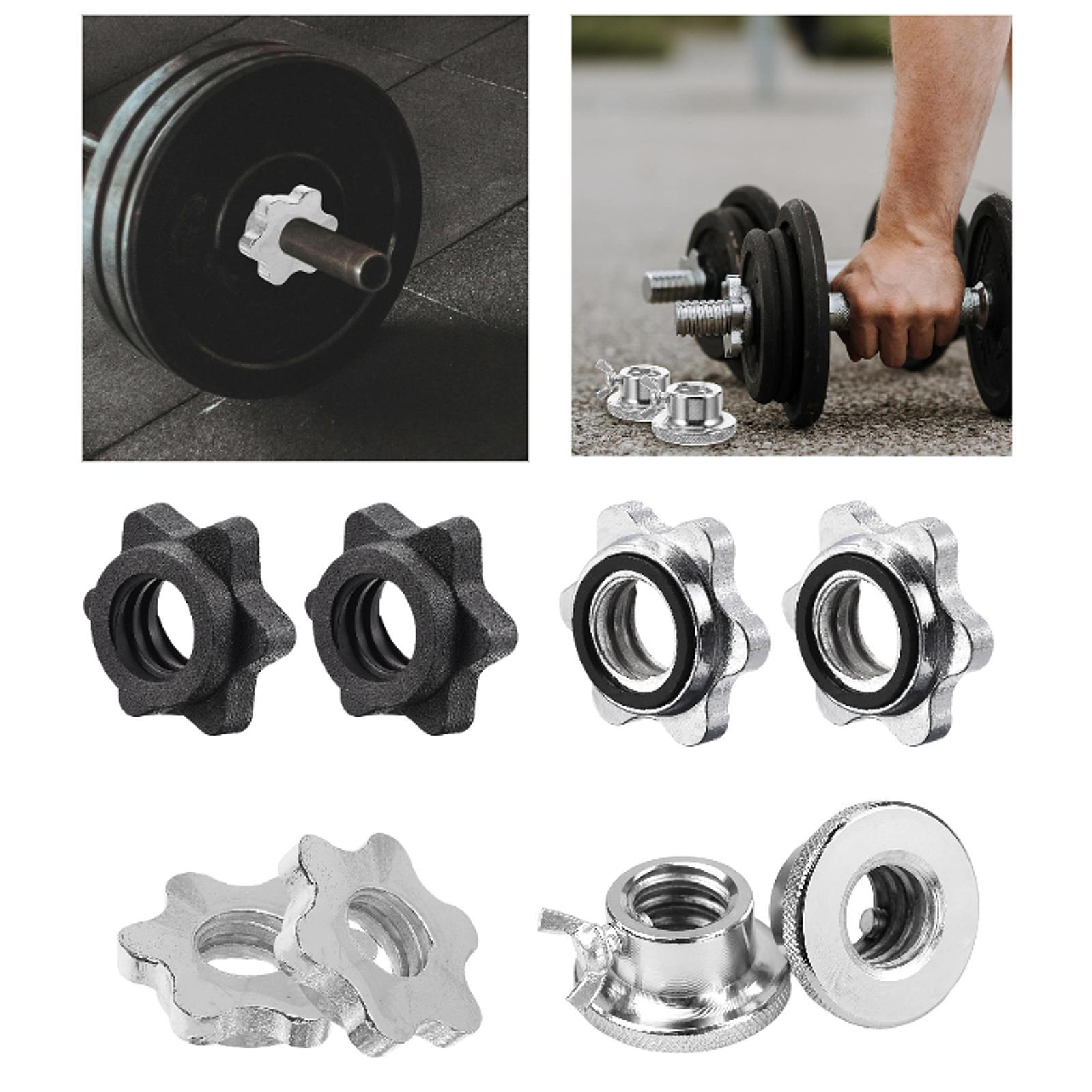 2Pcs Barbell Screw Collars Equ - Home Gym Dumbbell Workout のレビューと価格